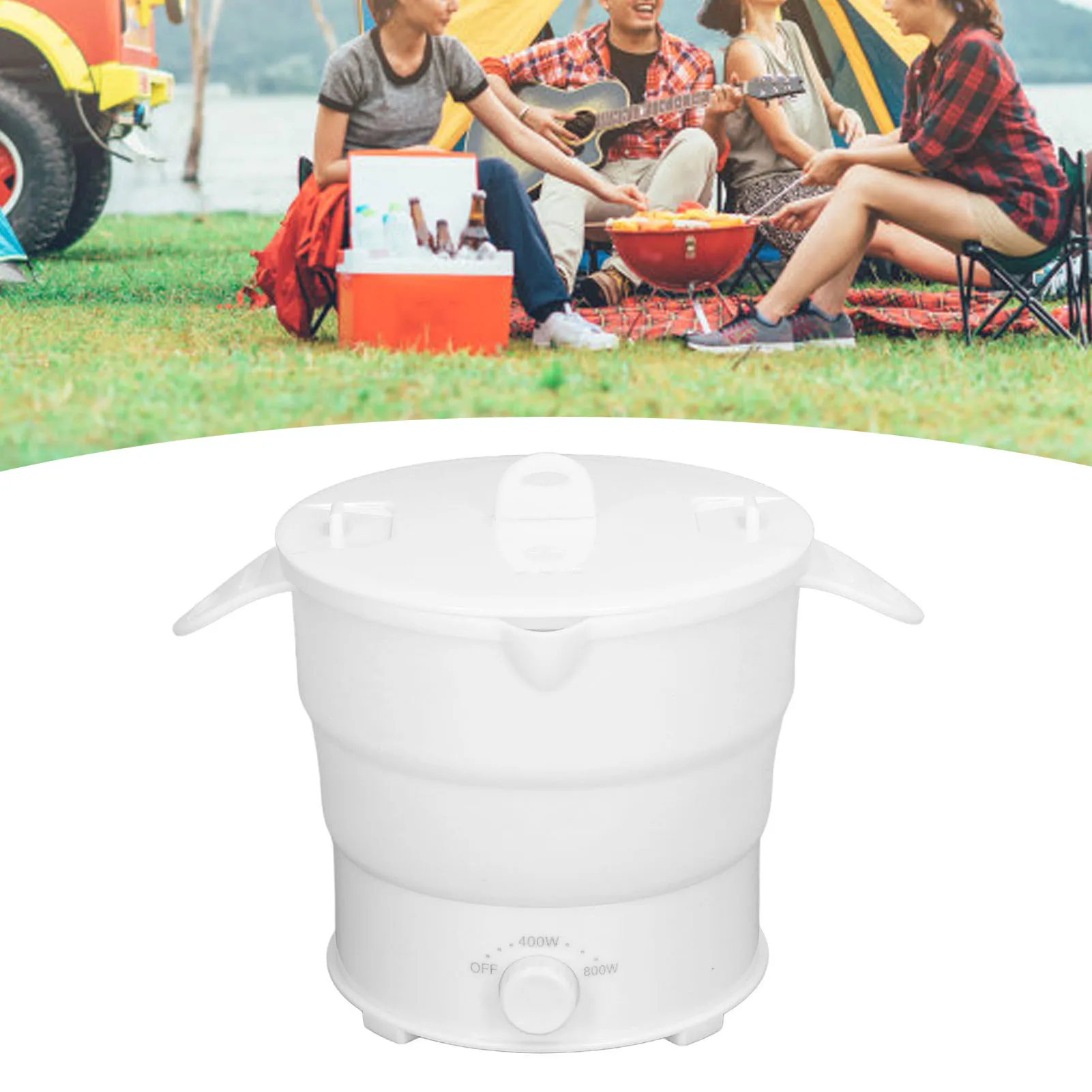 Multi Portable Foldable Silicone Pot For Travel 110-240V Kettle Electric Cook Hot Pot Water Boiler Camping Folding Electric Pot