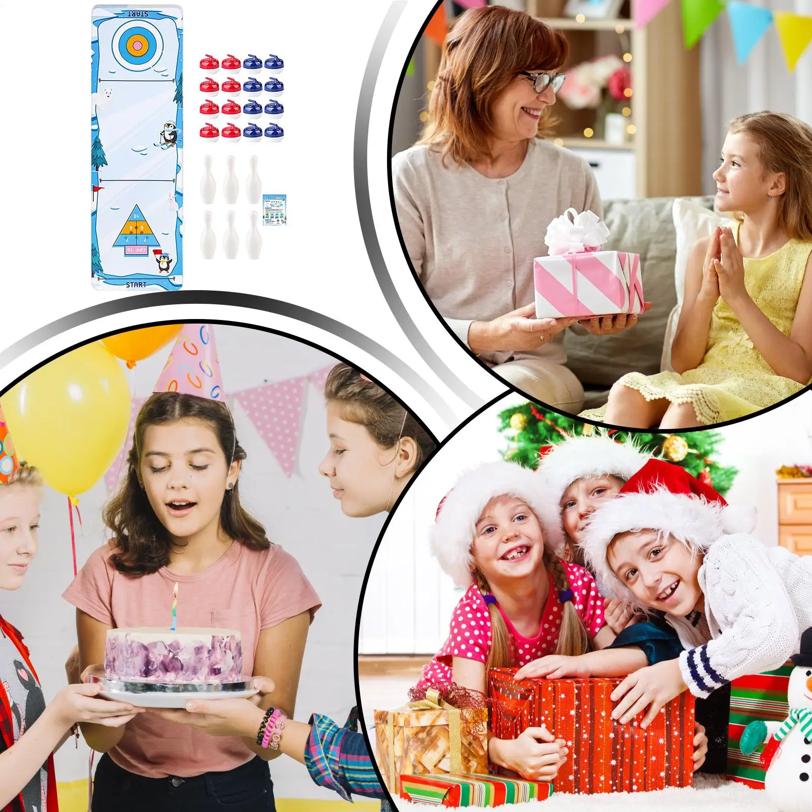 

Настольная керлинга для завивки льда, конкурентоспособный набор, забавная портативная игрушка для вечеринок для любителей мальчиков, друзей, девочек, студентов, взрослых