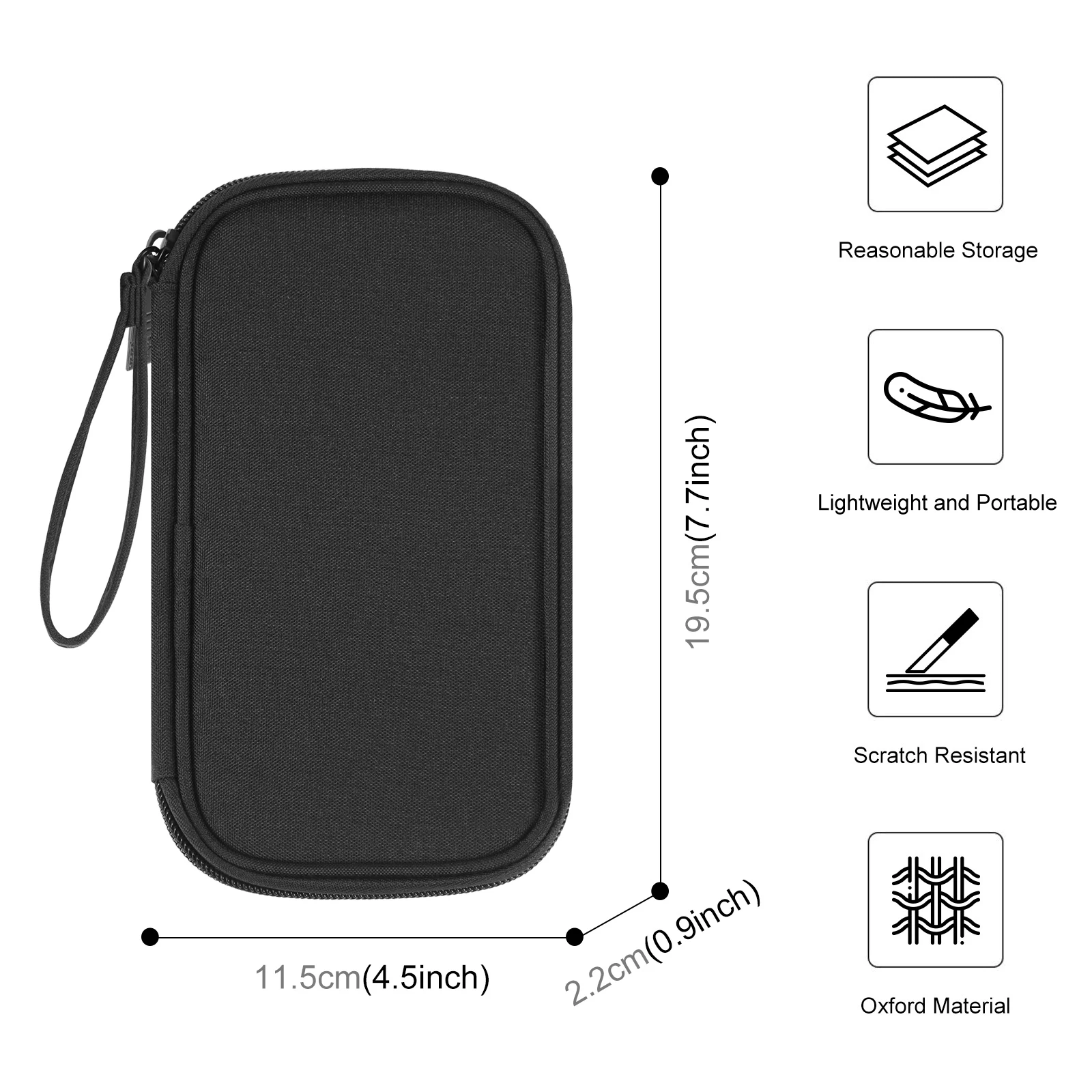 HAWEEL Electronic Organizer Storage Bag For Cellphones,Power Bank,Cables,Earphones Handbag Carrying Pouch Case For Watch Band image 2