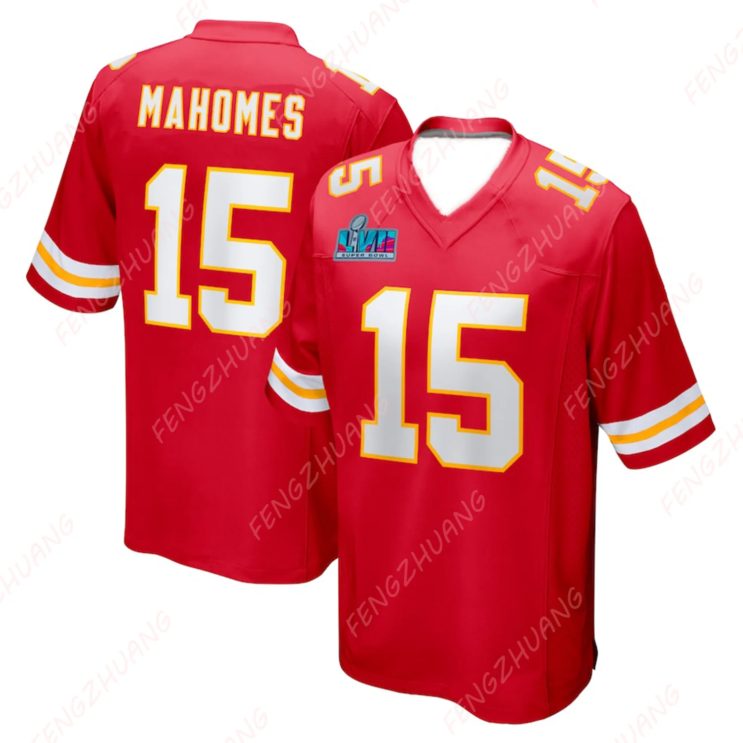 Football For Adult&Kid jersey 2024 Patrick Mahomes Chiefs Jersey #15 Absorb Sweat Training Outdoors Exercise Uniform