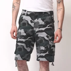 Tactical Cargo Shorts Men Camo Joggers Shorts Casual Outdoor Sports Half Pants Pocket Cotton Breathable Cargo Shorts