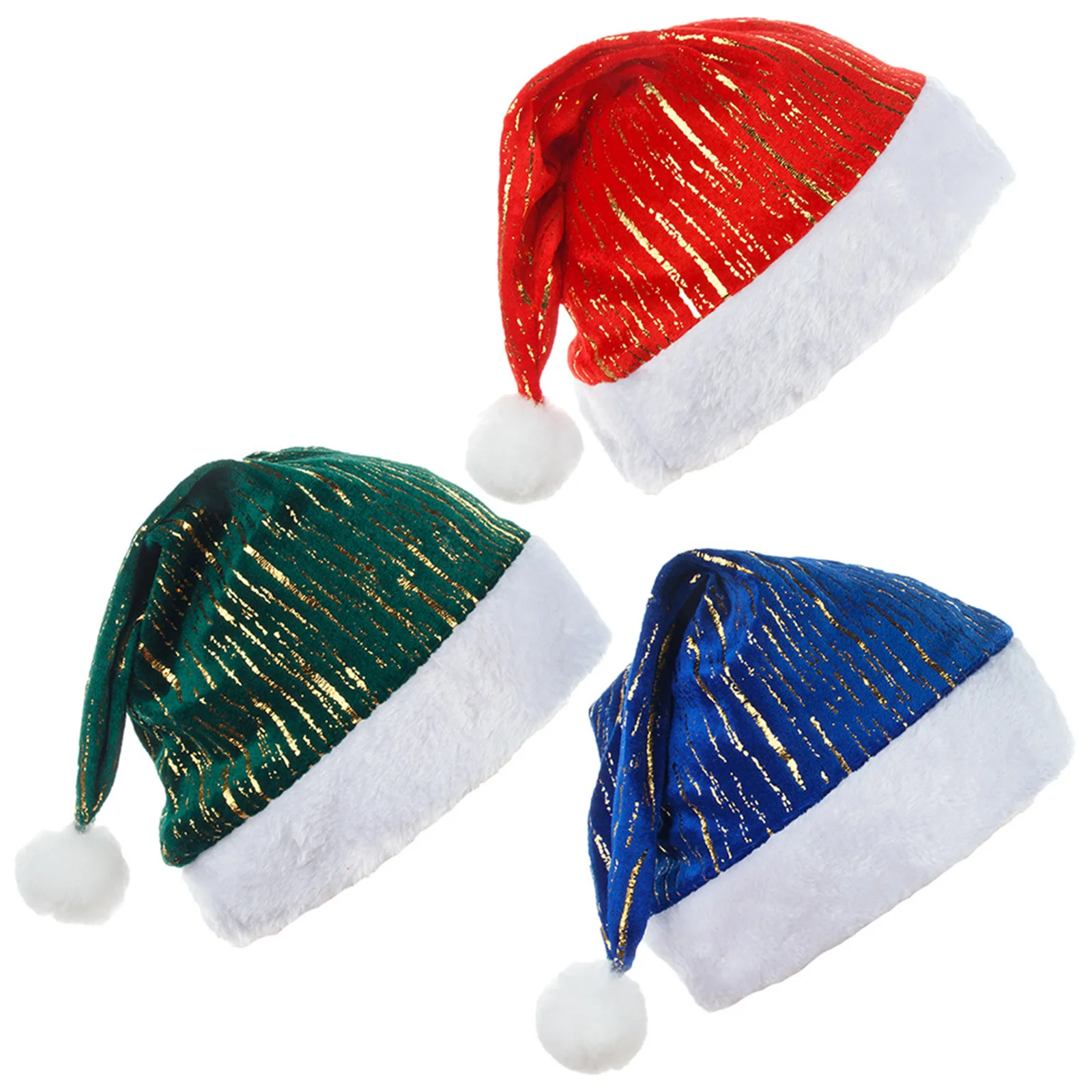 Cappello da Babbo Natale unisex per adulti 1 pezzo Cappello da Babbo Natale classico per le vacanze per la festa di Capodanno Copricapo Giochi di ruolo Costumi Accessori