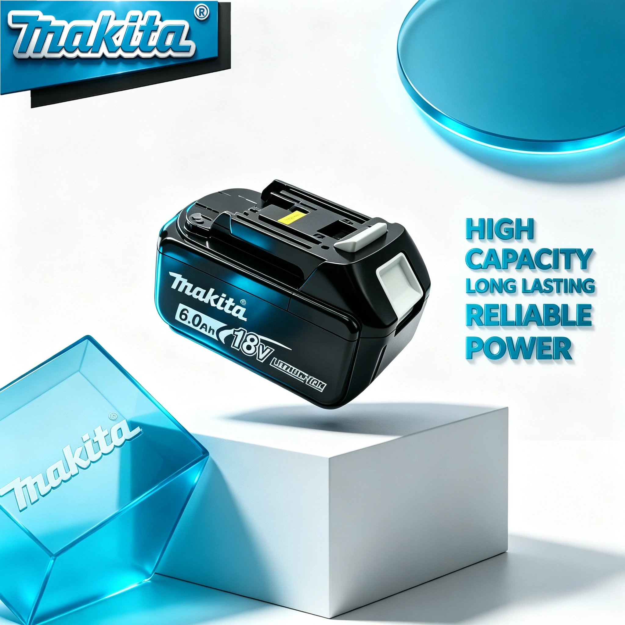 

2026 Genuine Makita 18V 6.0Ah 18650 Battery Multi-Scene Use for Makita 18V Home Garden Garage Construction Tools