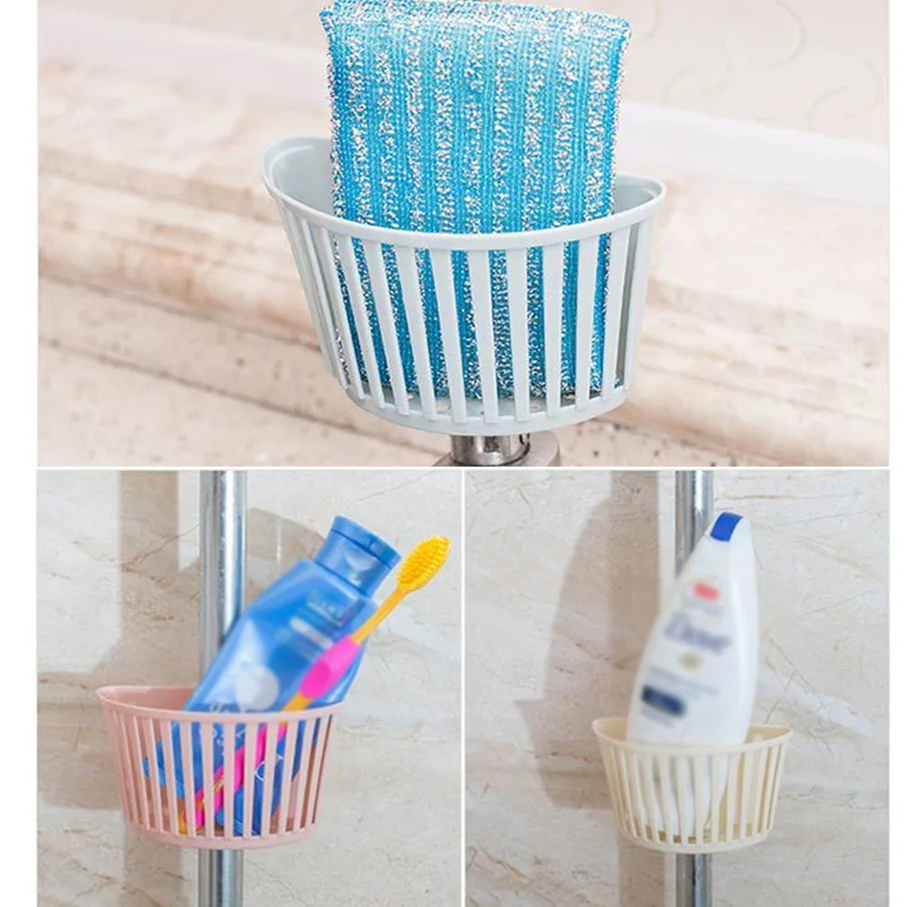 

3 Pcs Sink Drain Storage Rack Sponge Hanging Basket Kitchen ganizer PP Plastic 22 24mm Faucet Storage Solution