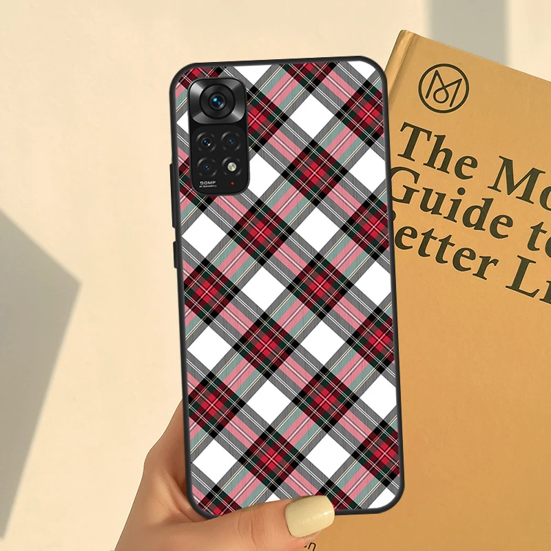 Clan Stewart Dress Tartan Plaid Pattern Case For Xiaomi Redmi 12C 10A 10C 9C Note 12 Pro 11 Pro 10 Pro 9 8 Pro 10S 11S 12S Cover