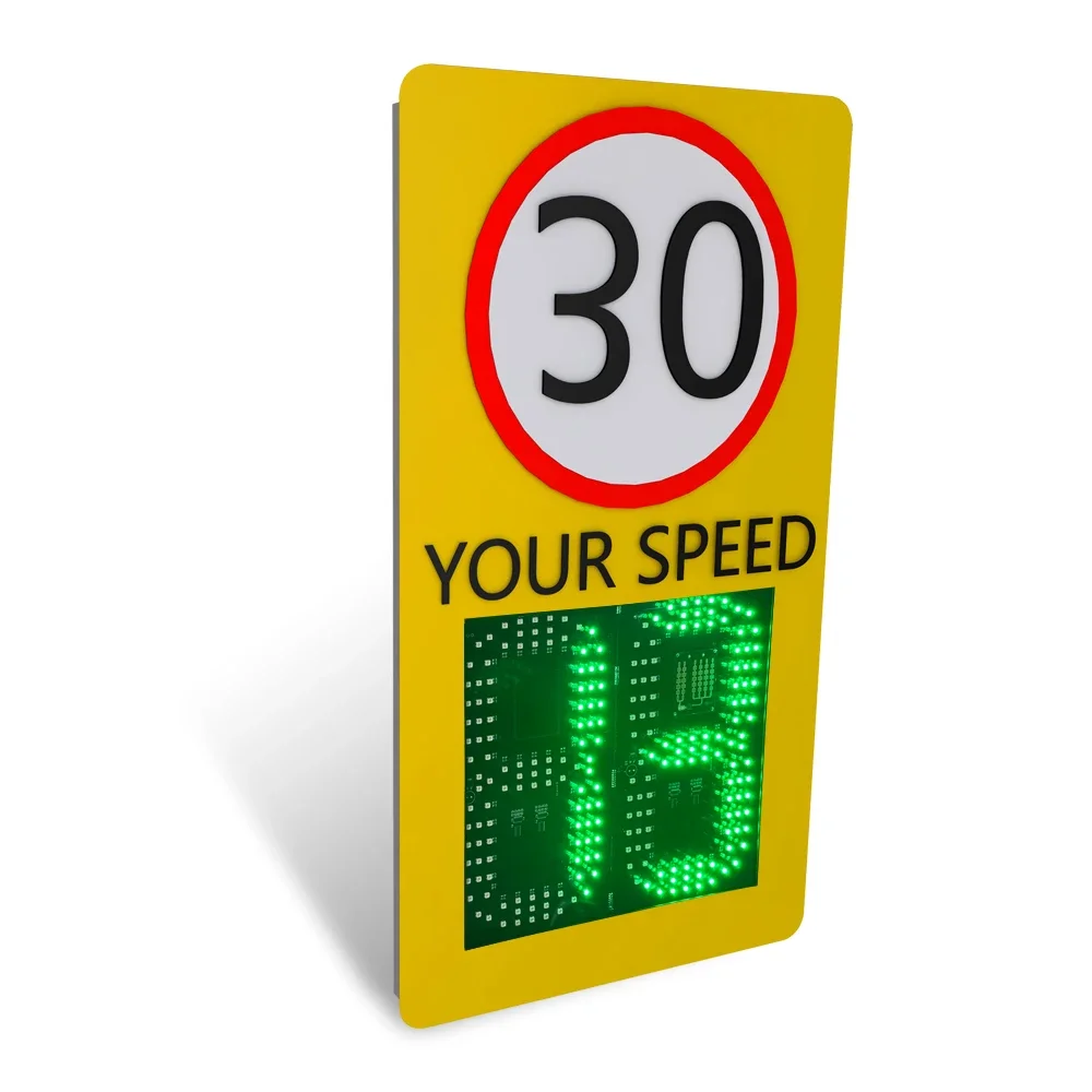Outdoor Light Emitting Diode Traffic Radar Speed Sign Price 2 Digits High Quality Integrated Housing Speed