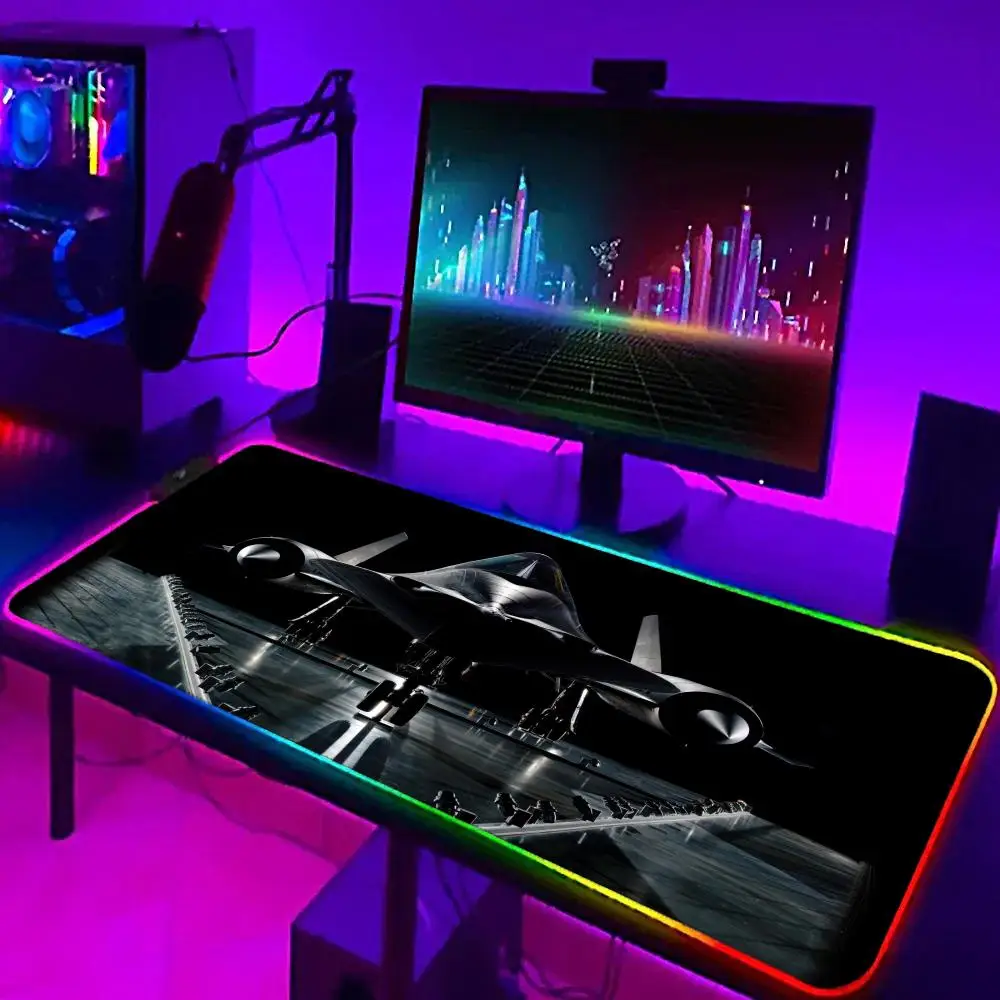 

Коврик для мыши Pilot Airplane XXL RGB игровой коврик для мыши Аксессуары для геймеров Большие коврики для мыши со светодиодной подсветкой Коврик для ПК Компьютерный настольный коврик с подсветкой