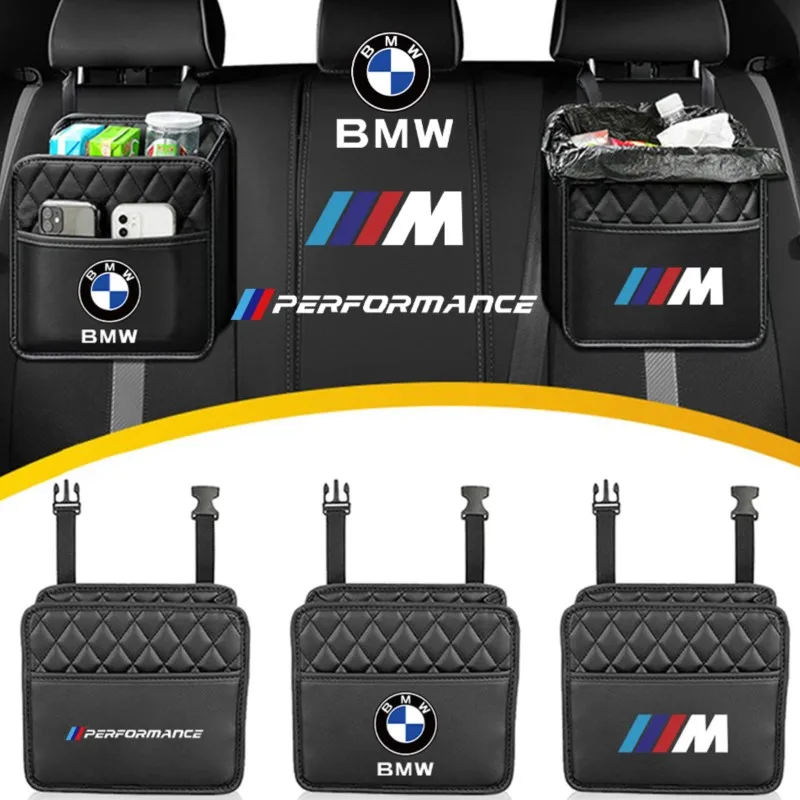 Sac de rangement en cuir de luxe pour siège arrière de voiture, accessoires automobiles pour BMW M Performance M3 M5 M6 F01 F20 F10 F13