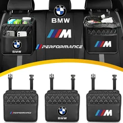 Borsa portaoggetti in pelle di lusso per sedile posteriore dell'auto scatola portaoggetti da appendere accessori Auto per BMW M Performance M3 M5 M6 F01 F20 F10 F13 X1