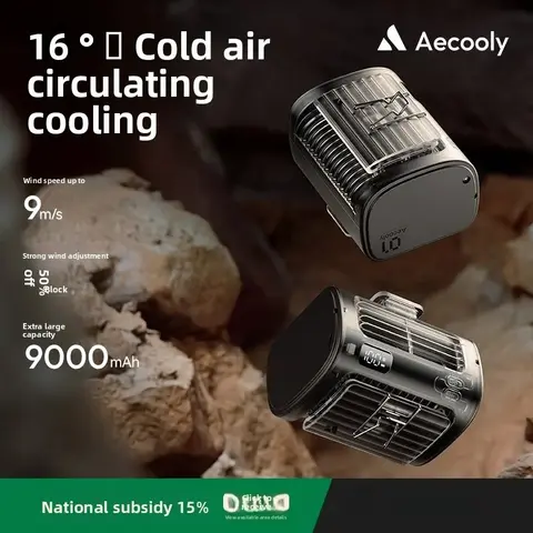 Aecooly Ventilatore per la vita Artefatto di raffreddamento della vita portatile Flusso tubolare Ad alta velocità Grande energia eolica Violenza Piccola refrigerazione estiva