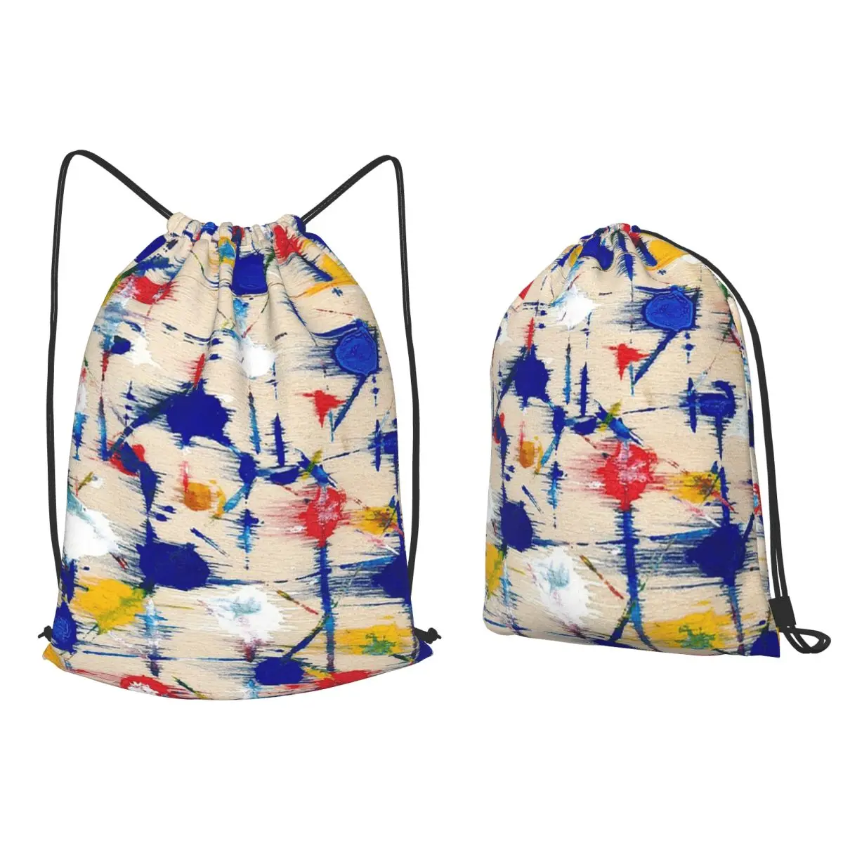 Paint And Lines Backpacks Casual Drawstring Bags Storage Bag Book Bags for Man Woman Students