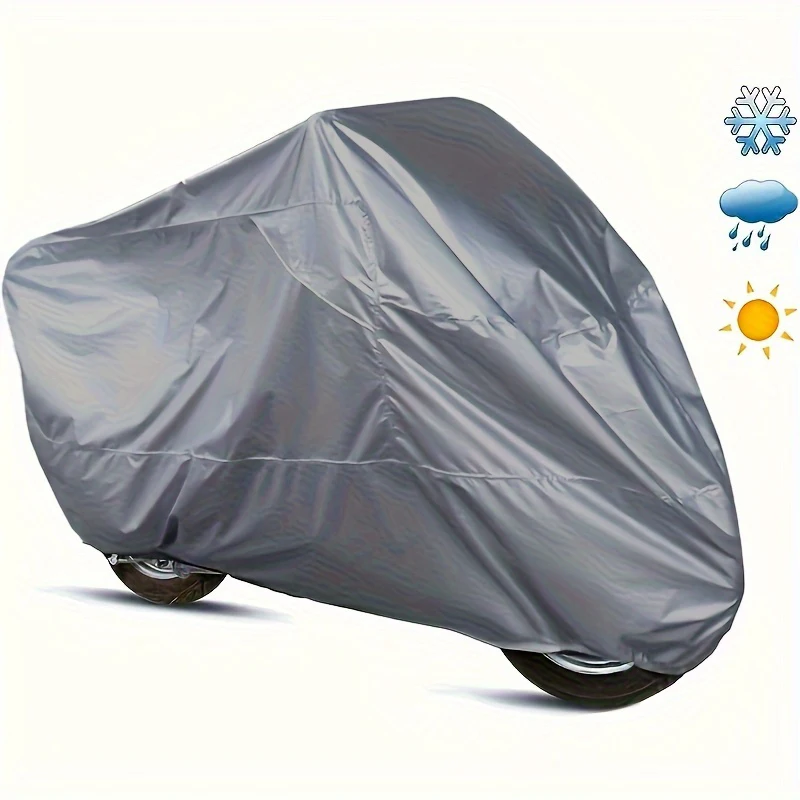 Rainproof, sunproof, dustproof, snowproof outdoor motorcycle all season cover. Universal motorcycle and bicycle outer cover view 2