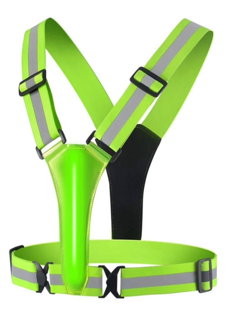 AliExpress NONE LED Running Vest Reflective Glowing Reflector Straps High Cycling Visibility Night Running Riding Clothing Elastic Band