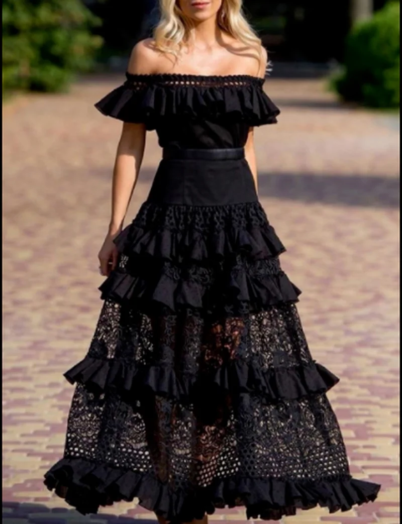 Koronkowa sukienka jedno ramię suknia ślubna z liści lotosu suknia bankietowa