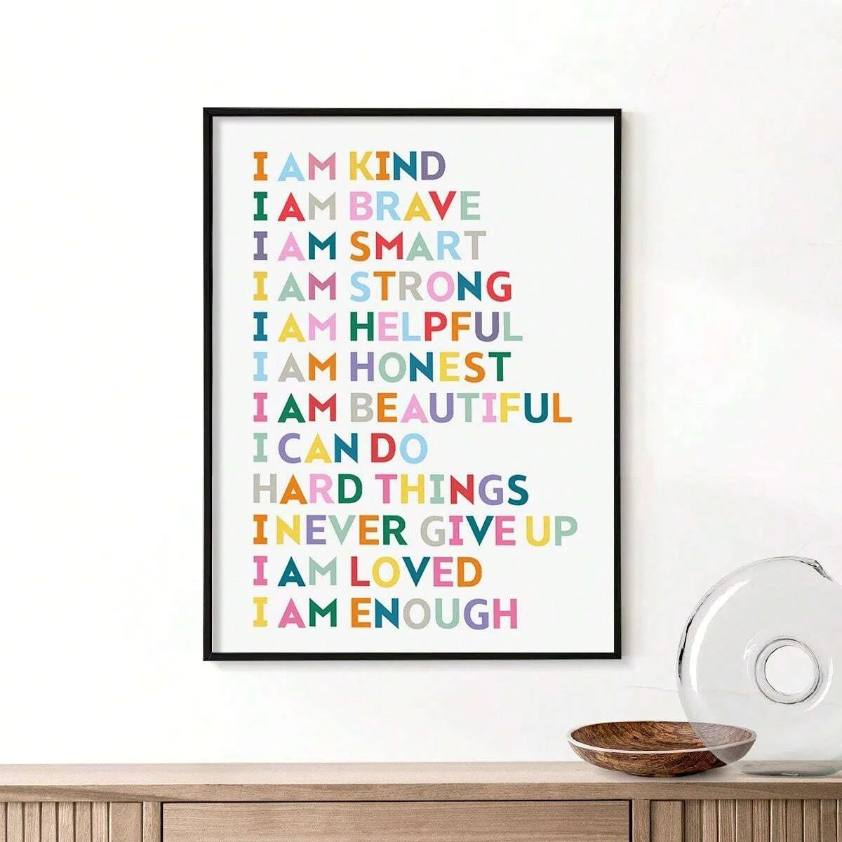 Modern Minimalist ”I Am Kind and Brave