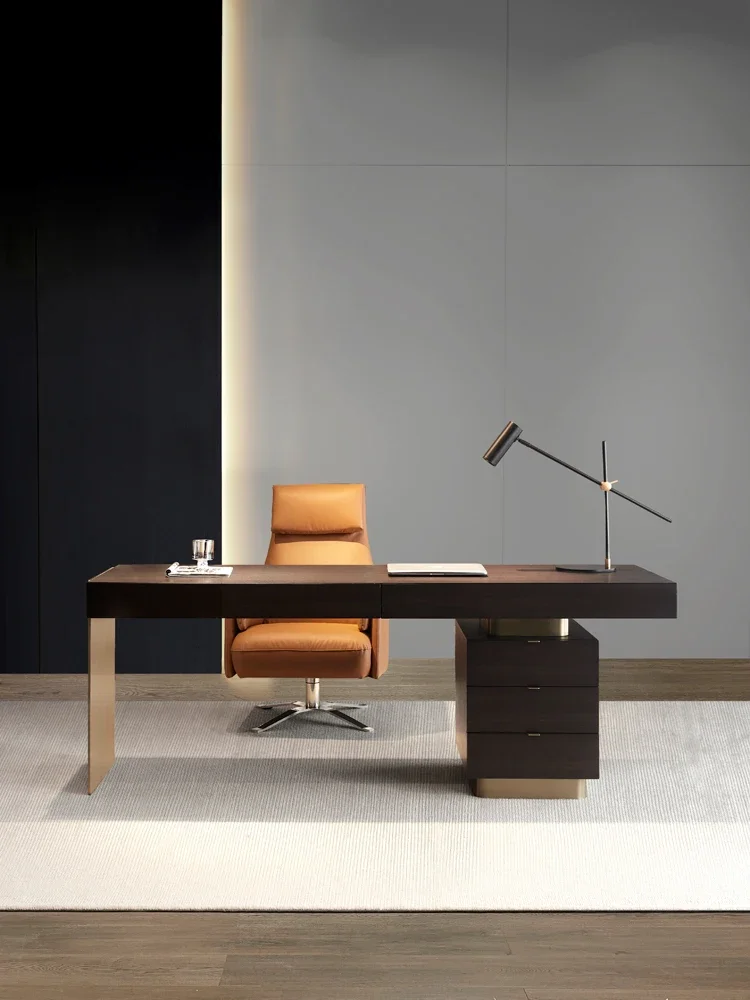 

Solid Wood Desk Luxury Modern Simple Design Sense Network Red Desk Office Computer Study Home Office Furniture Modern Home
