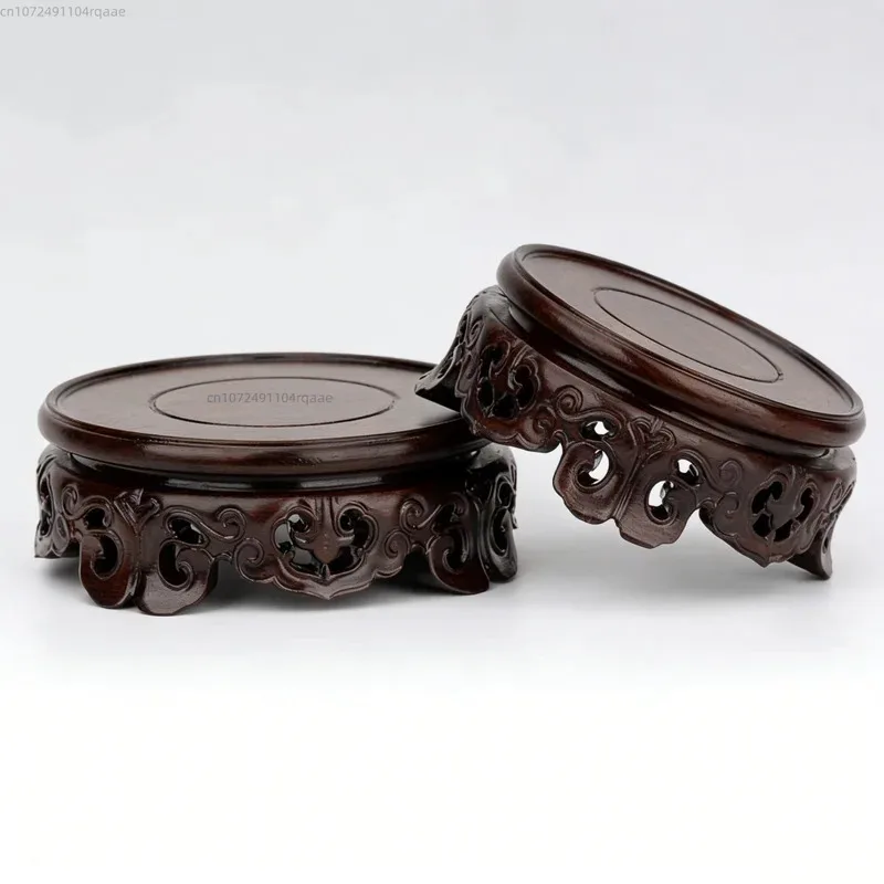 Solid Wood Display Stand Round - Versatile Home Decor Base for Statue, Jewelry, Perfume, Succulent,Bonsai, Tea Set & Art Display