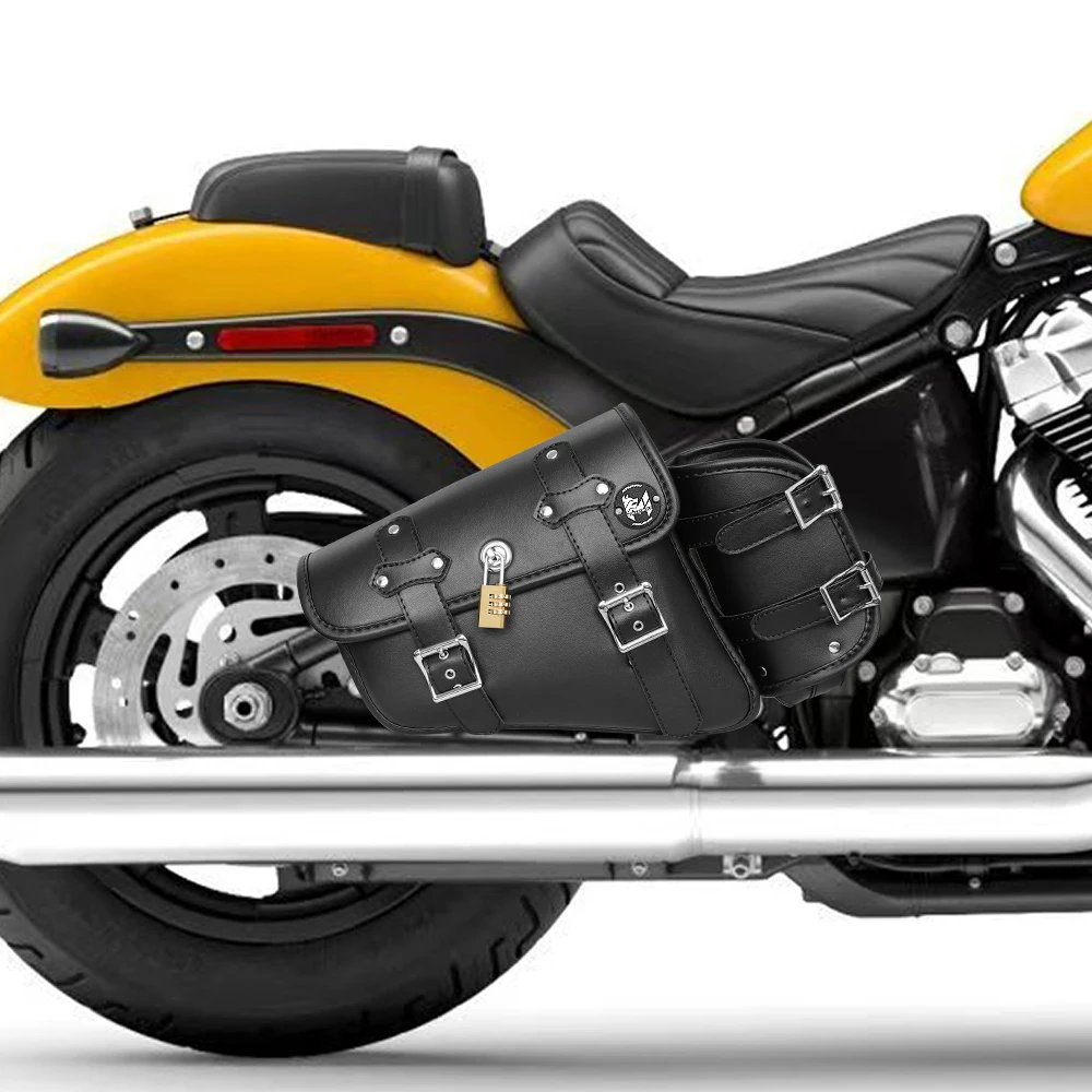Motorcycle Tail Bag with Password Lock Fuel Tank Side Bag Hanging Water Bottle Carrier for Bikers