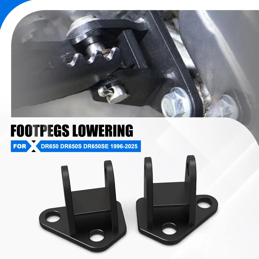 DR 650 2''(50mm) Drop Link Bracket Footrest Footpeg Lowering Mounts Kit For Suzuki DR650 DR650S DR650SE 1996-2023 2024 2025