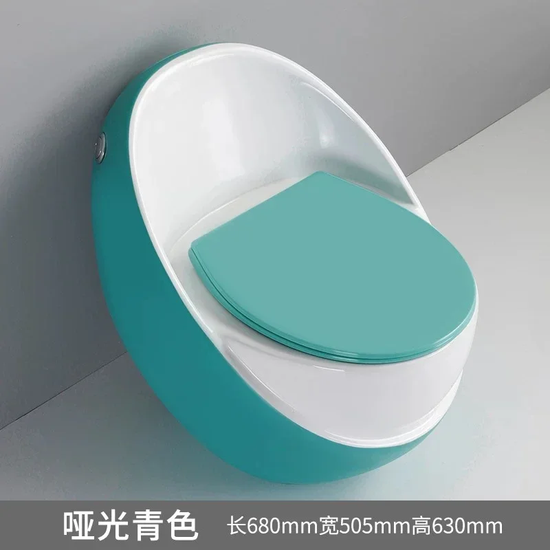 Color creative personality egg-shaped toilet household siphon deodorant silent antifreeze crack  toilet