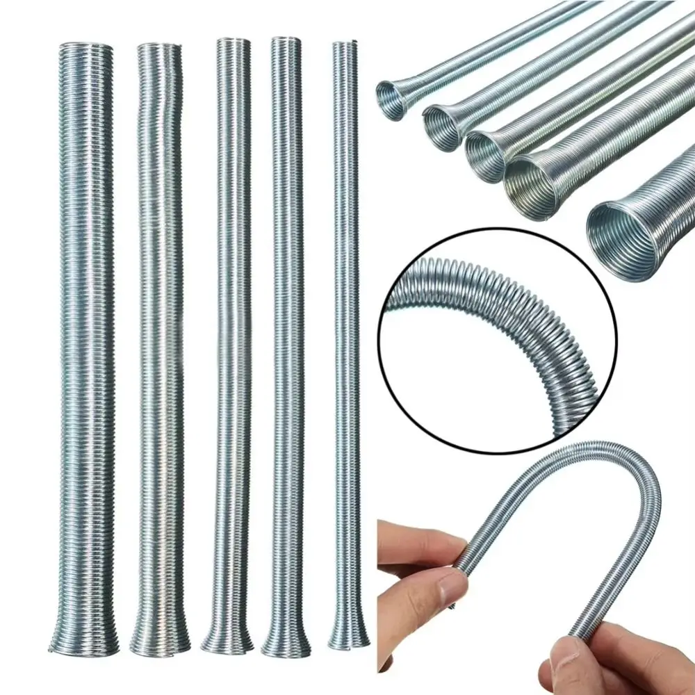 5Pcs/Set Air Condition Spring Pipe Benders 1/4 1/2 3/8 5/8 5/16 Hand Tool Tube Bender For Copper Aluminium Tube Bending Manual