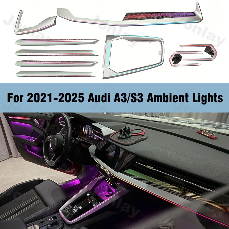 

Jonlay LED Ambient Light For Audi A3 S3 8Y 2021-2025 Car Interior Atmosphere Lamp Decorative Trim Mood Lighting Kit