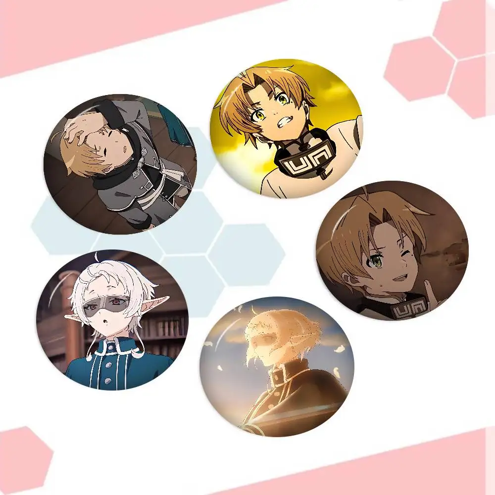 Anime Cool Mushoku Tensei Anime Brooches Cute Cartoon Badge Jacket Jeans Lapel Pin Gift Accessorie
