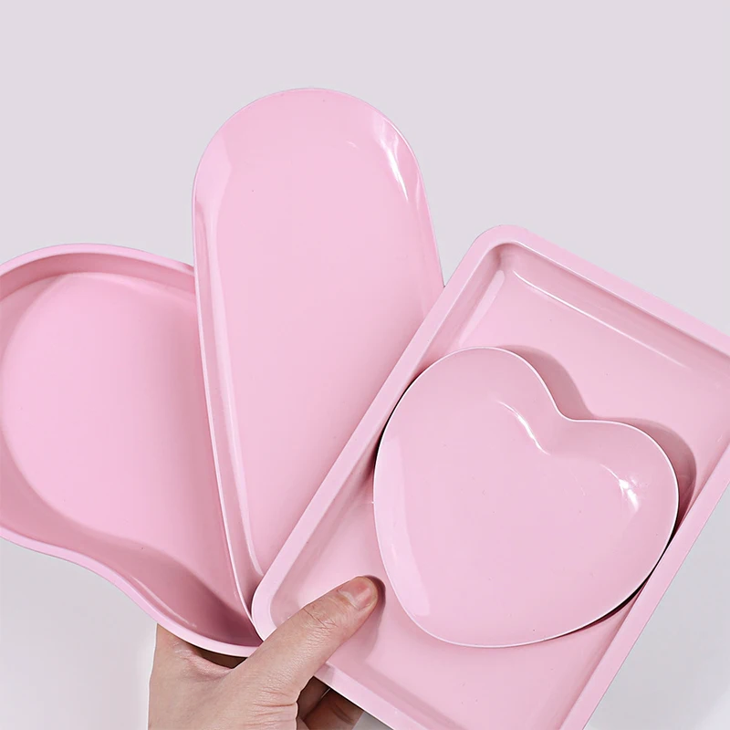 Roze Roestvrijstalen Nagelgereedschap Strass Opbergscherm Cosmetische Sieradenplaat Arts Chirurgische Desktop Opslag