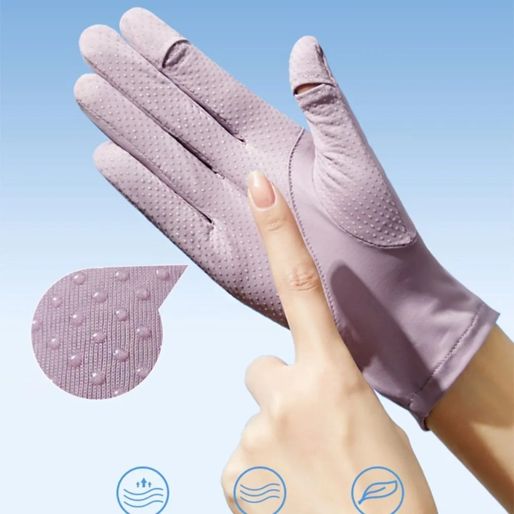 

Touch Screen Gloves Sun Protection Gloves Non-slip Gloves Two Fingers Gloves Sunscreen Ice Silk Gloves Ice Silk Mittens Summer