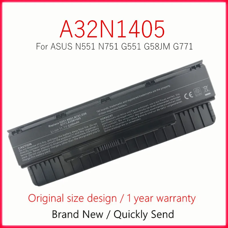 

A32N1405 Laptop Battery For ASUS N551 N751 G551 G58JM G771 G551J G551JK 551JM G771J G771JK G771JM G771JW