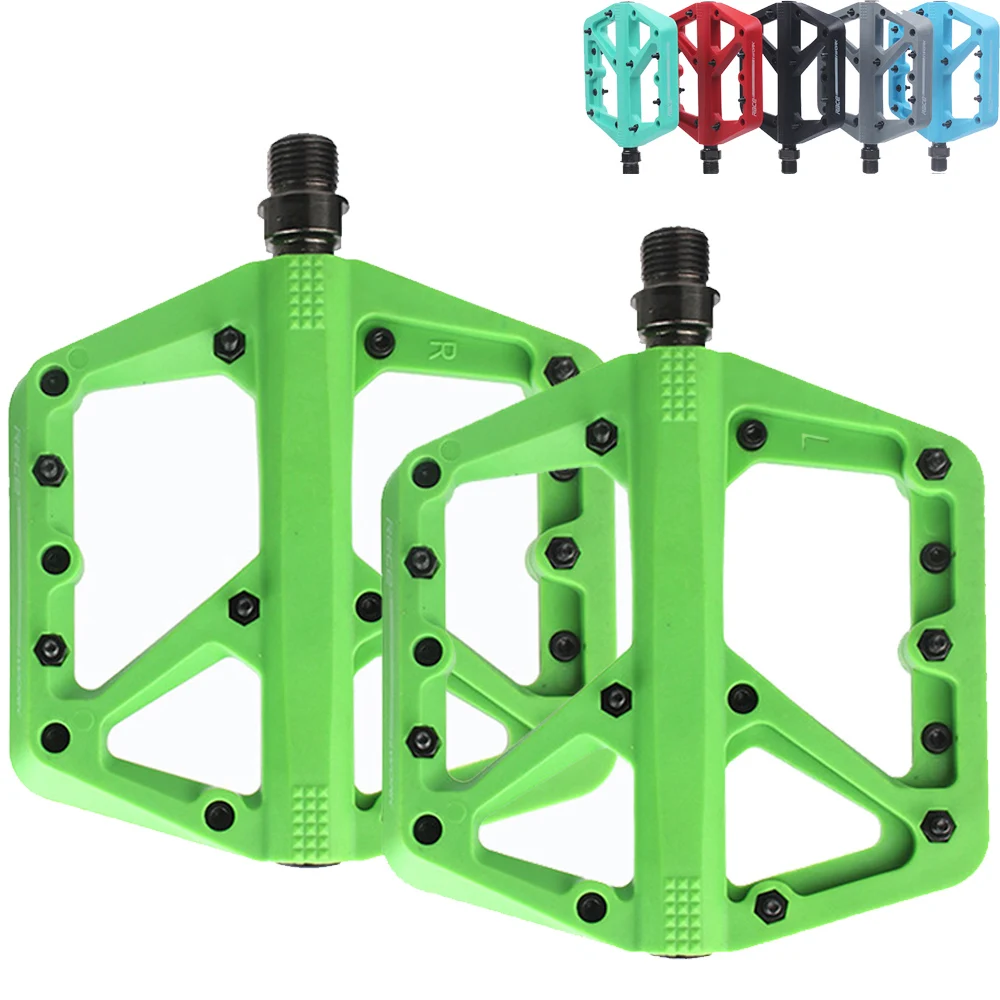 Nylon Ultralight Seal Bearings Bicycle Pedals Cycling Road bmx Mtb Bike Pedal Plate Clip Flat Platform Bicycle Parts Accessories