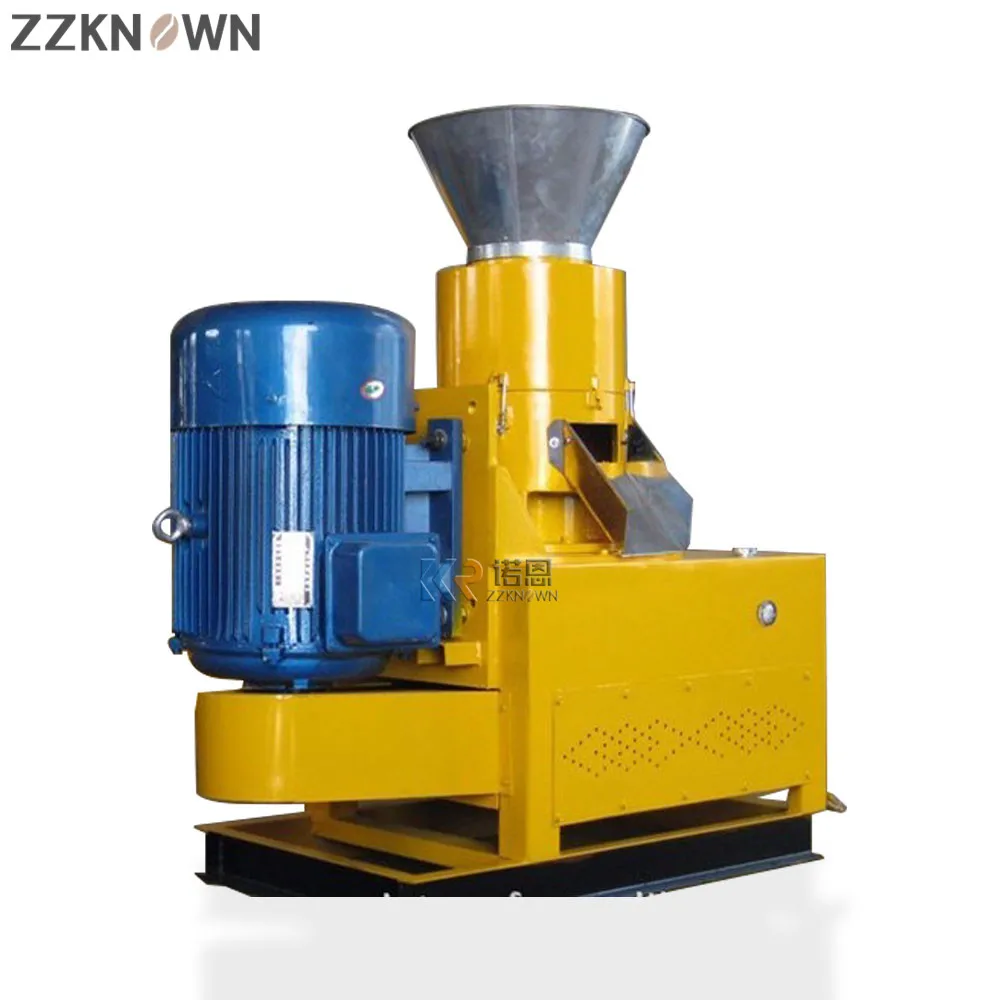 350kg/h Capacity Sawdust Biomass Straw Flat Die Small Sawdust Pellet Feed Processing Machine Flat Die Wood Pellet Mill