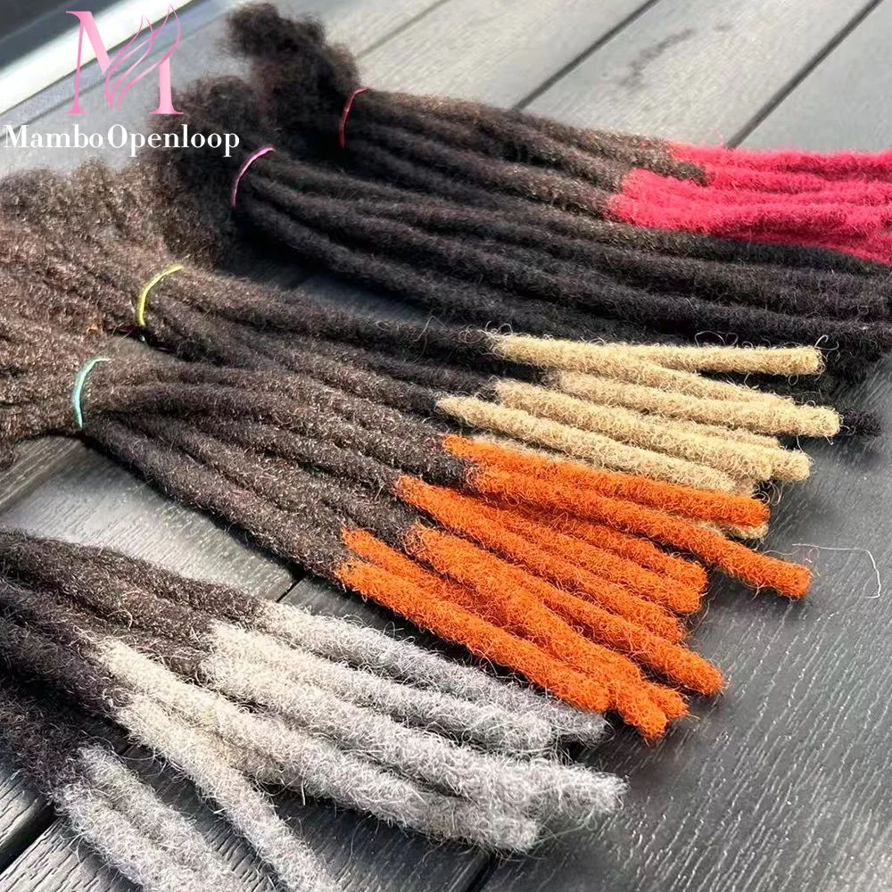 

10 Inches Dreadlocks Crochet Braids Hair Extensions for Men And Women Handmade Ombre Human Hair Locs Wig for Quick Extensions