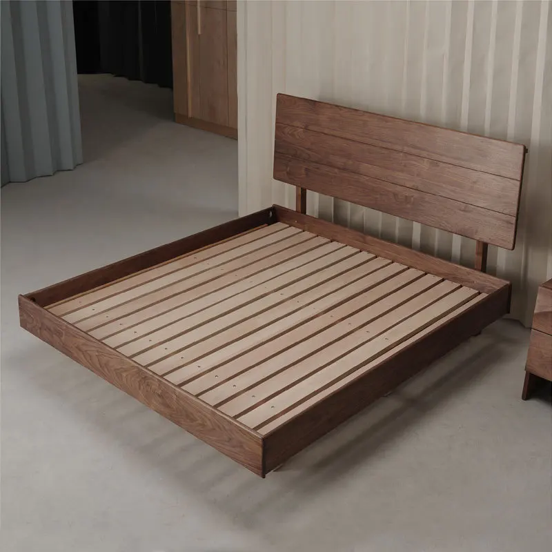 Nordic simple solid wood double bed cherry wood 1.5/1 wedding bed