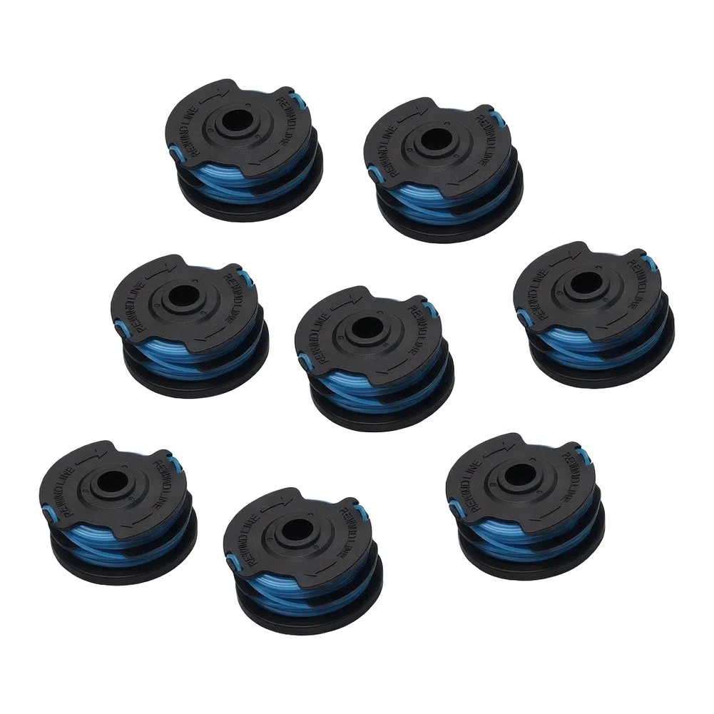 8pcs Dual Line Trimmer Line Spool Replacement Spool & Cap String Trimmer Line Spools For 29082 29242 String Trimmer Garden Tool
