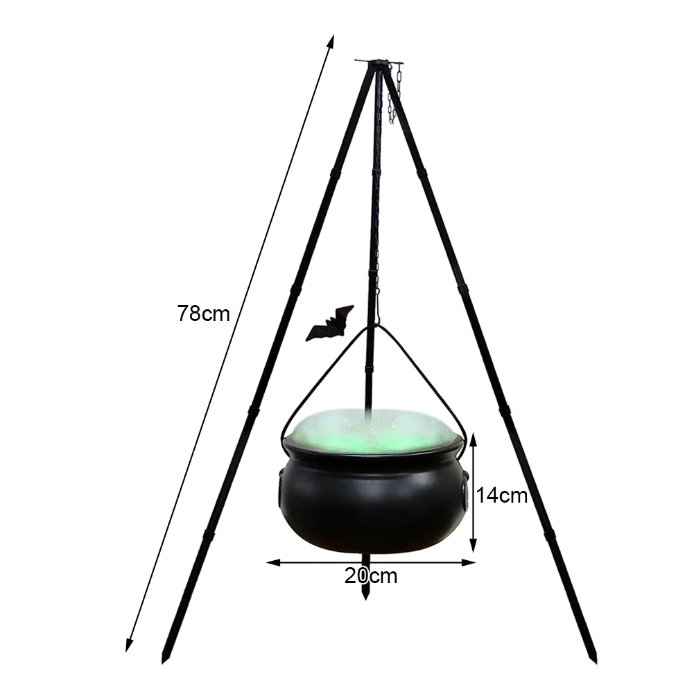 할로윈 대형 마녀 가마솥 장식, 세련된 공예, 외부 장식 장식