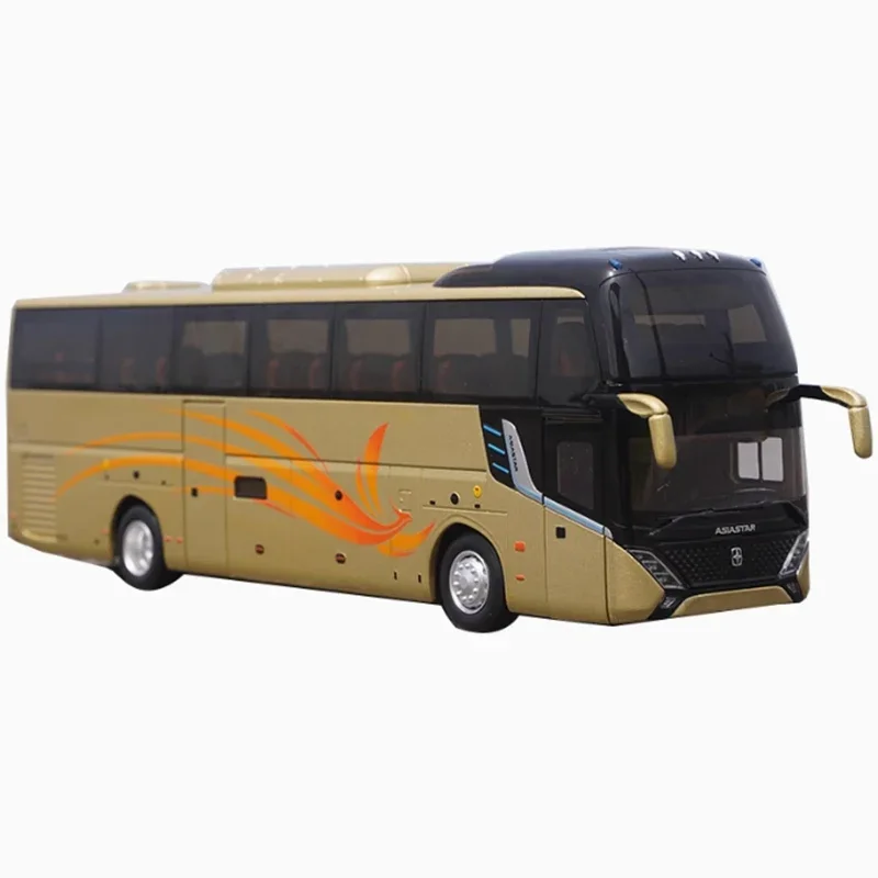 Diecast 1:42 Scale Yaxing Bus X9 Platform Series YBL6128HQP2 Bus Alloy Simulation Model Collection Gift Toy Static Display