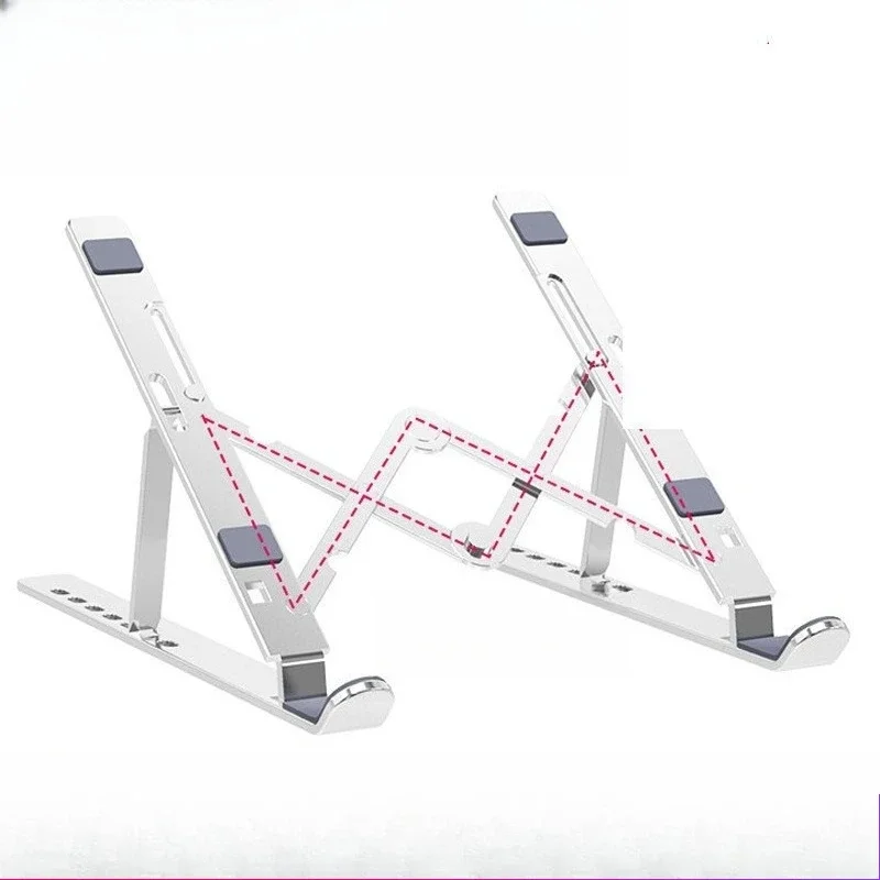 Metal Notebook, Aluminum Alloy Folding Computer Stand, Double Fork Metal Heat Dissipation Stand, 7-speed Tablet Stand