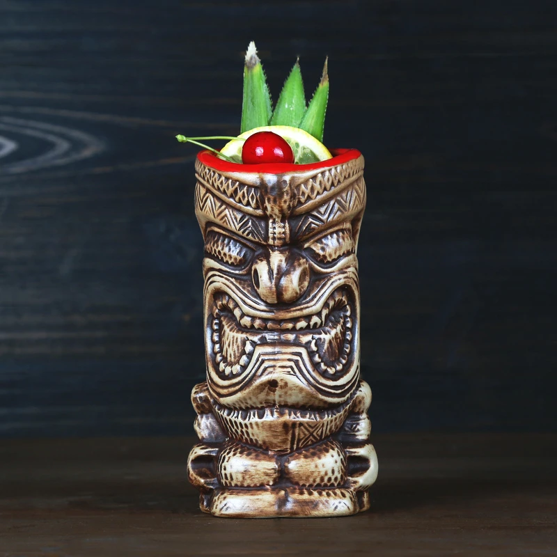 

400ml Tiki Mugs Cocktail Cup Beer Wine Mug Ceramic Tiki Mugs Art Crafts Creative Hawaii Mugs