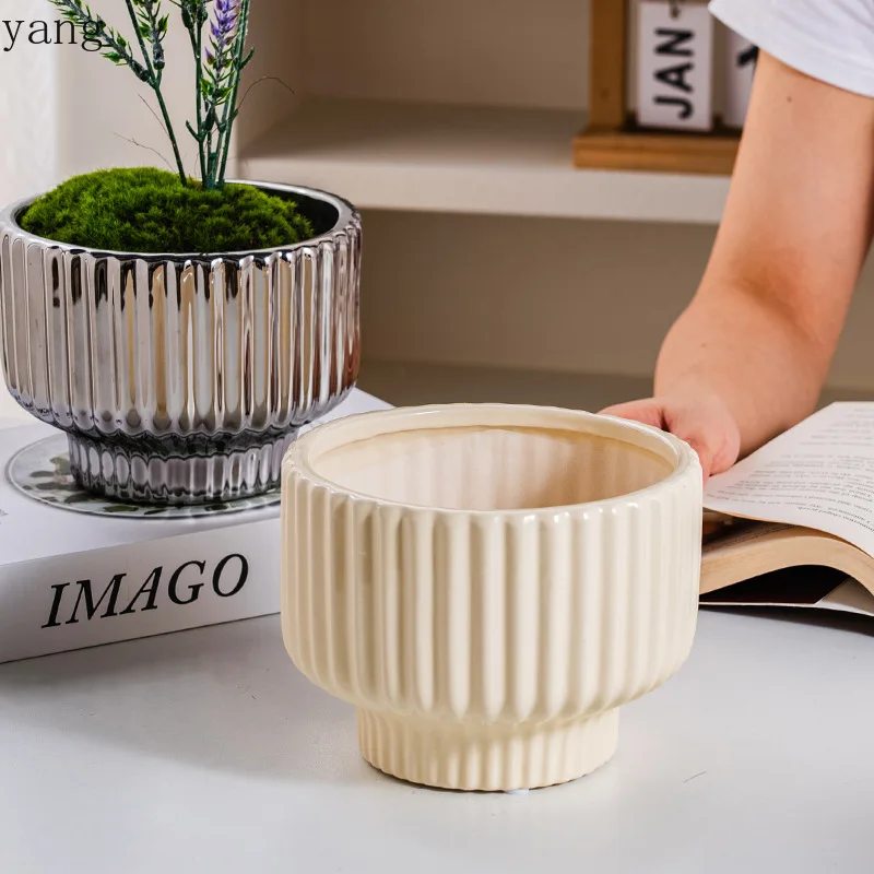 CX vertical pattern Phalaenopsis vase living room home decoration ornament