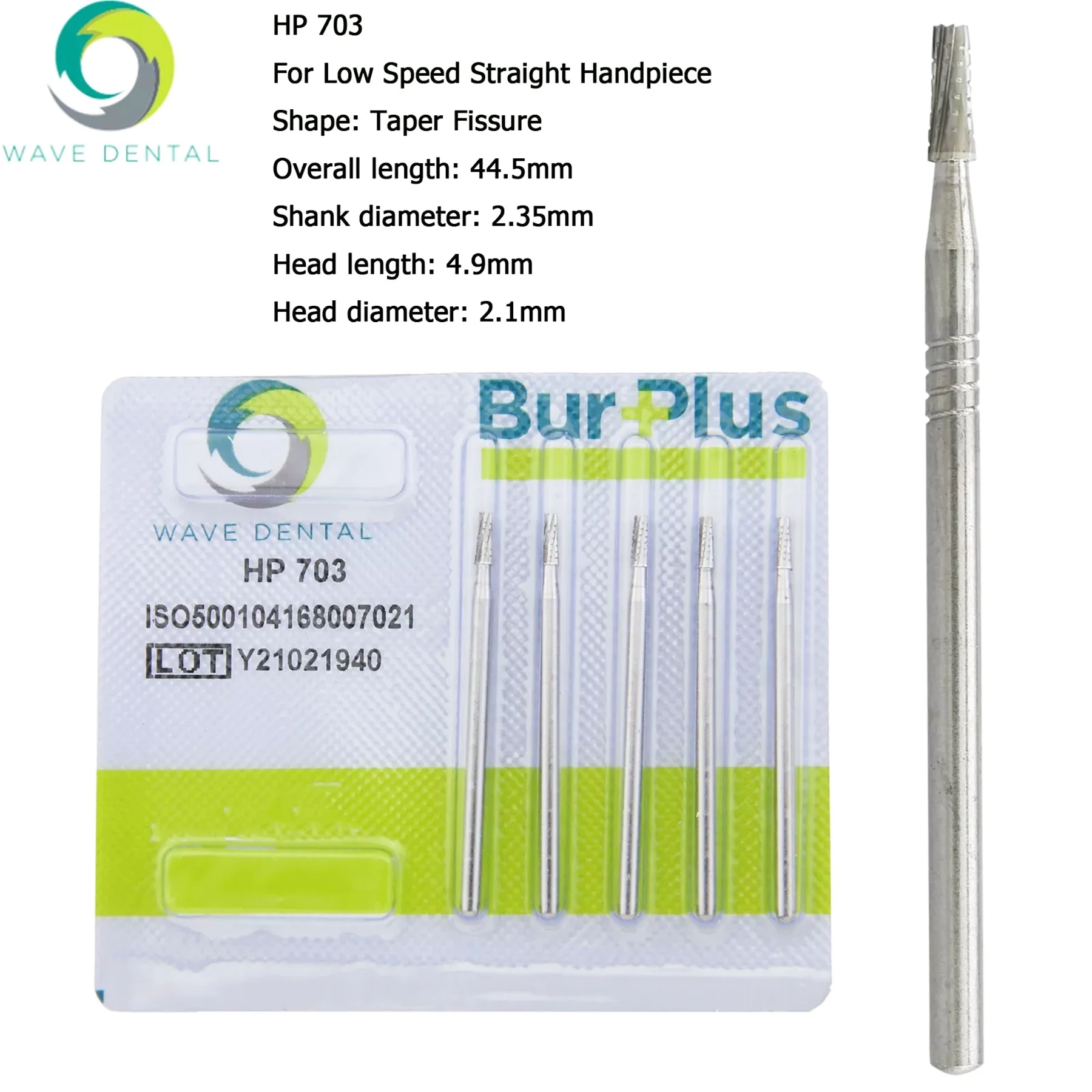 5 قطعة/الحزمة موجة أزيز الأسنان HP 2 8 557 703 مستديرة لقبضة مستقيمة بطيئة السرعة