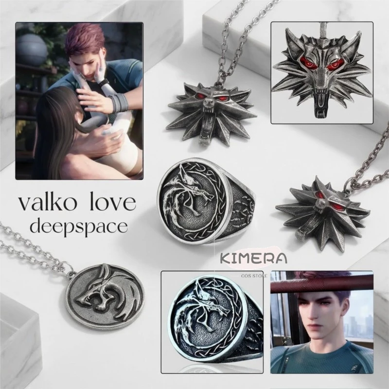 Love And Deepspace Valko Wolf King Wolf Head Claw Adjust Opening Ring Vintage Finger Jewelry Halloween Cosplay Party Costume Cos