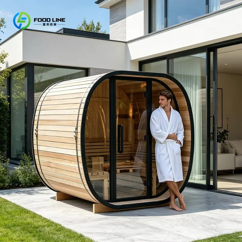 Customized Easy To Install Outdoor Sauna 3 Person Sauna Heater Room Suit Box with Sauna Stove 6Kw for Family Garden