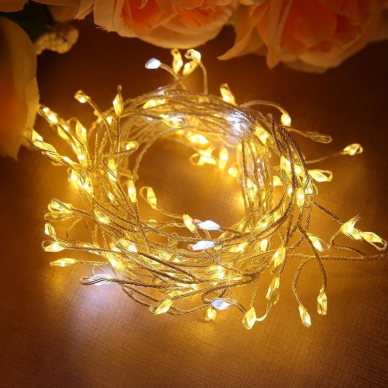 LED Firecracker Fairy Light Outdoor Waterproof String Light 8 Modes Xmas Tree Home Party Holiday Garden Decor USB Garland