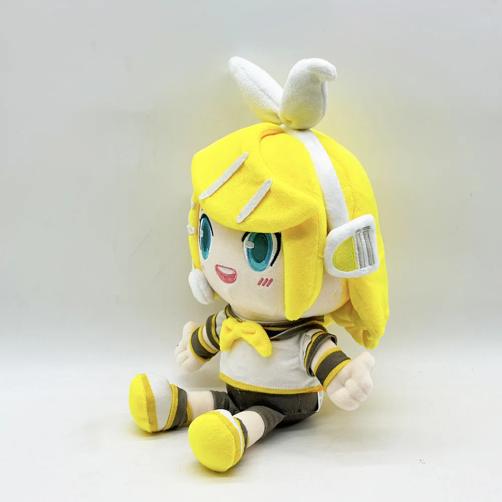 Kagamine Len pluszowe Kagamine Rin pluszowe lalki statua śliczne dziewczyny kolekcja lalek dekoracja pokoju zabawka przyjaciele prezent na boże narodzenie