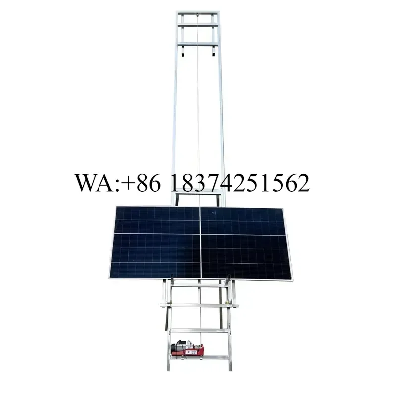 Wmwmnu for 300kg Steel Wire Rope Lifting Equipment 18m Solar Panel Ladder Lift New Small Home Use Material Lifting