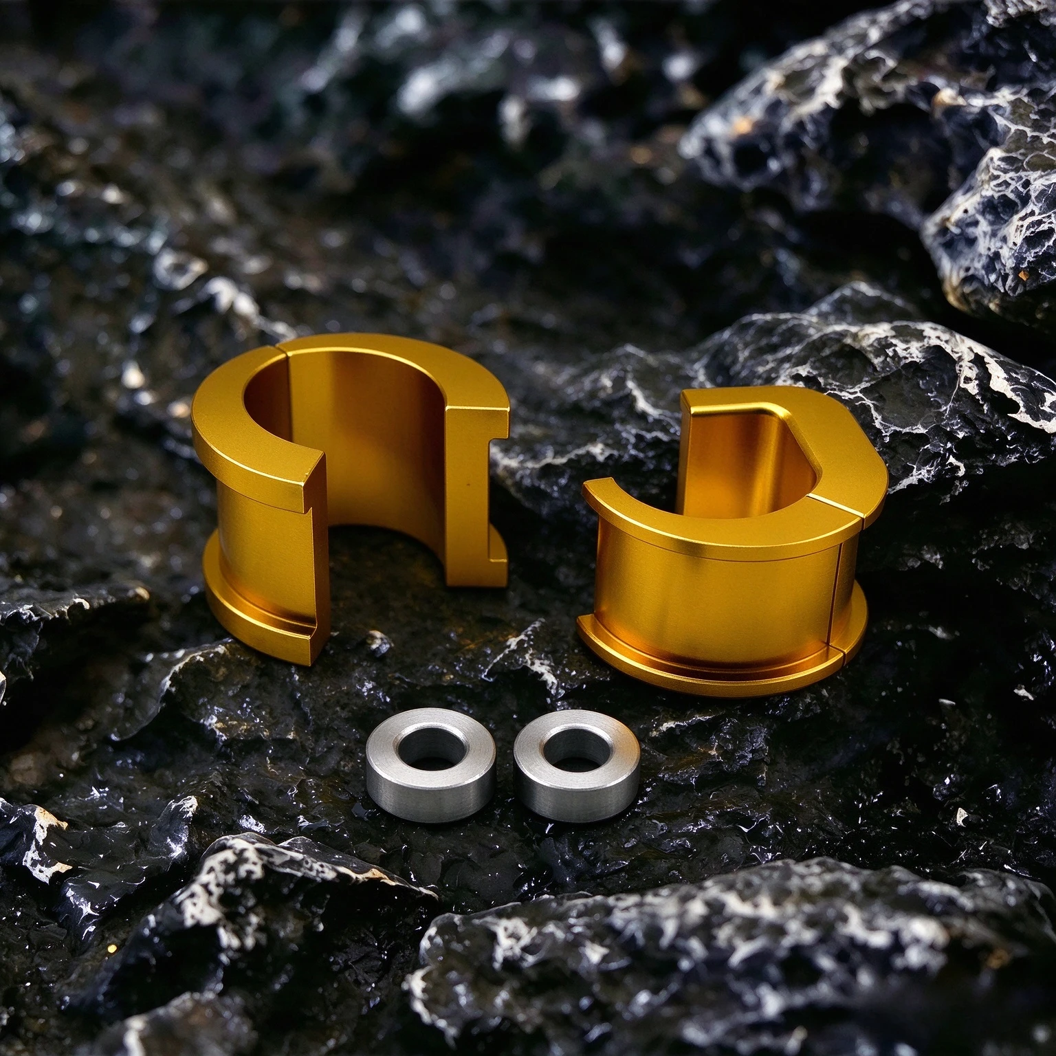 Aluminium Offset Steering Rack Solid Bushings for Nissan S13 180sx Durable CNC Machined Performance Upgrade Car Accessorie