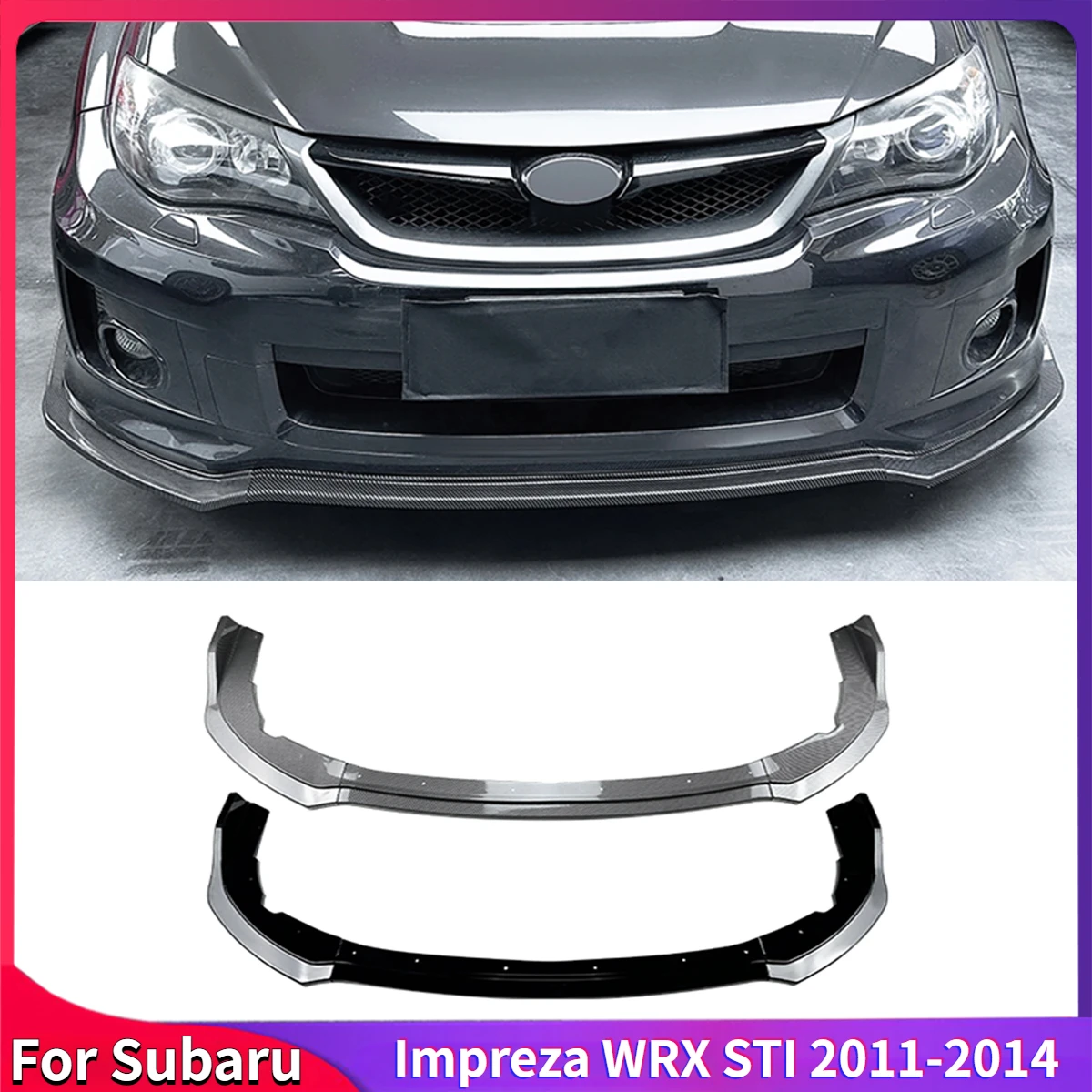 

Car Front Bumper Spoiler Lip Blade Lower Splitter Body Kit Accessories Auto Parts Tuning for Subaru Impreza WRX STI 2011-2014