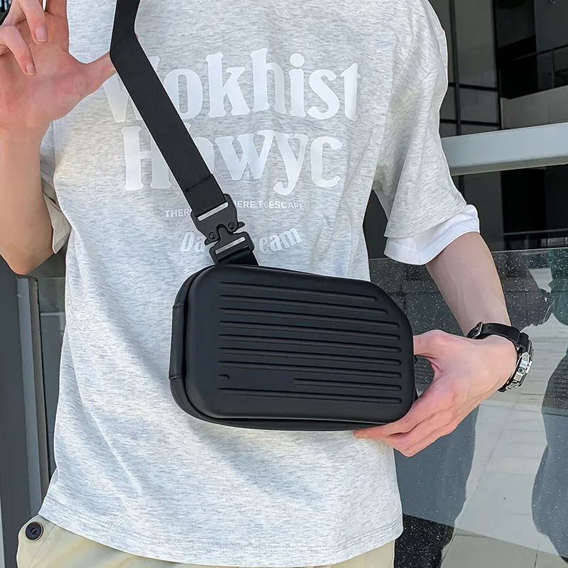 

New Hard Shell Vertical Chest Bag for Men Women 2026 Mini Backpack Fashion Shoulder Crossbody Bag Student Sports Handbags Travel