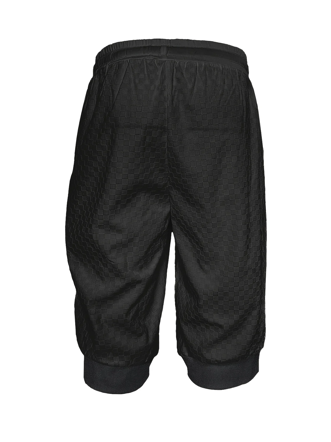 Men's Casual Black Drawstring Cropped Joggers — Stylish, Relaxed Summer Trousers for Daily Wear and Work